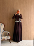 Royal Pearl Abiye -Kahve