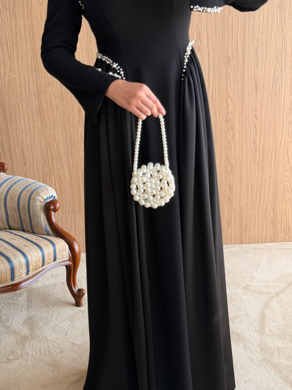 Elina İnci Abiye ⭐ -Siyah