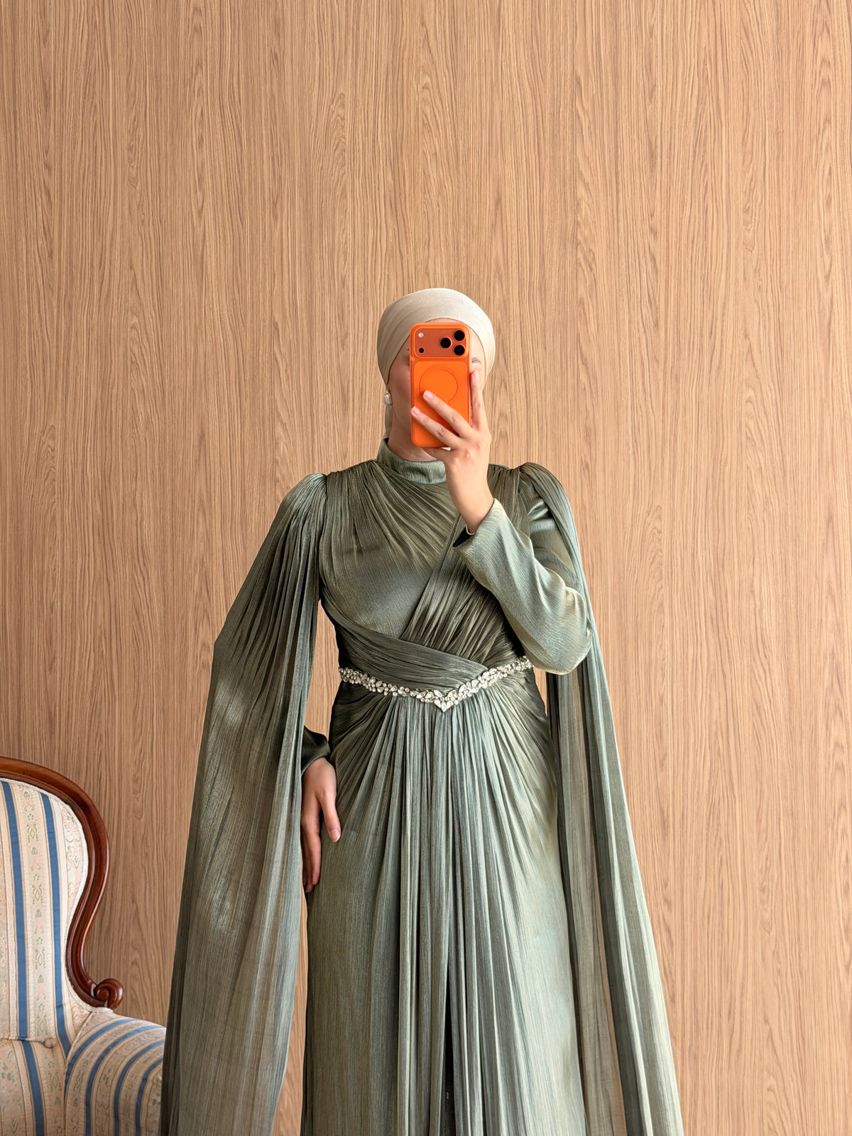 Lavinia Pelerinli Abiye-Yeşil