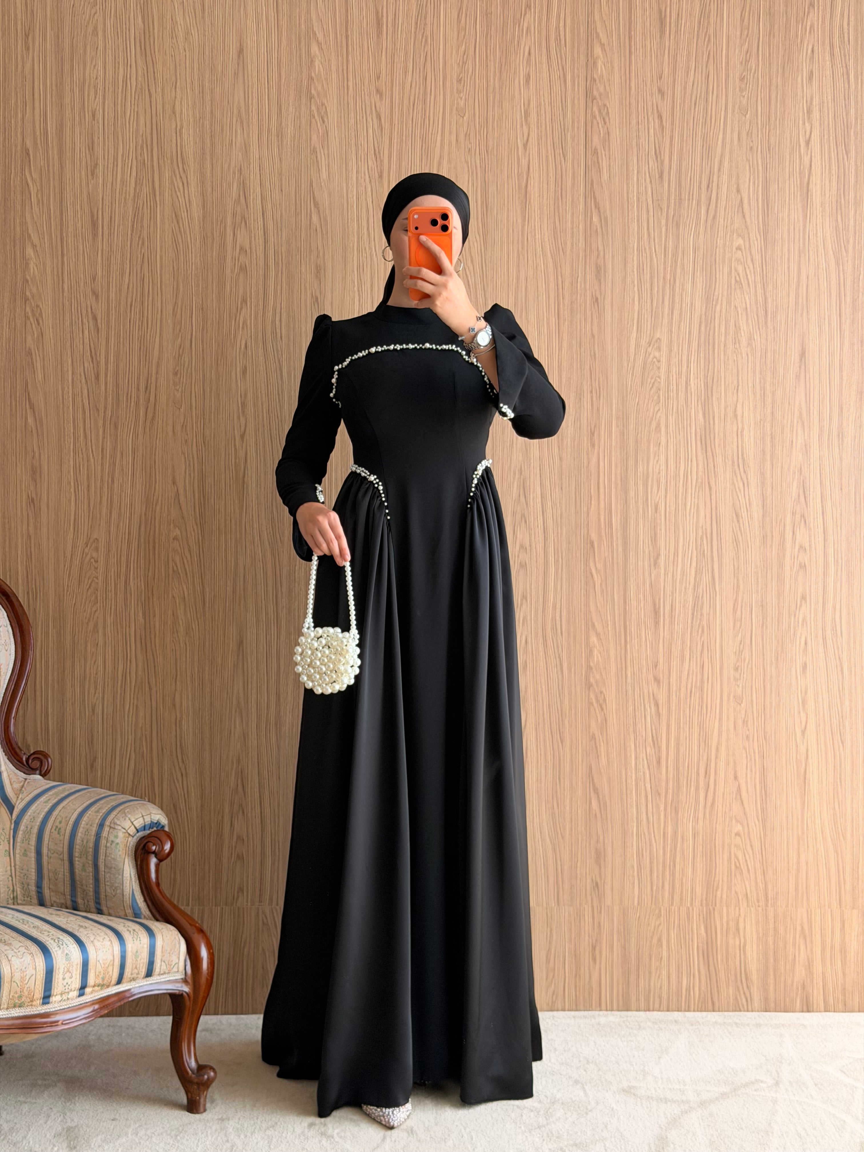 Elina İnci Abiye ⭐ -Siyah