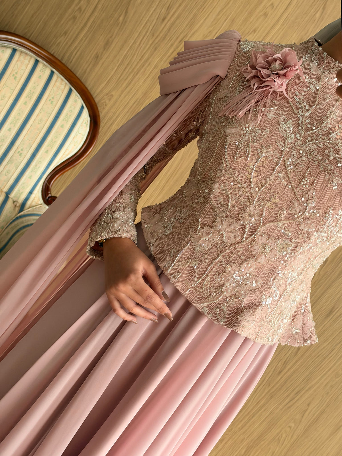 Mira Pelerinli Abiye-Pembe