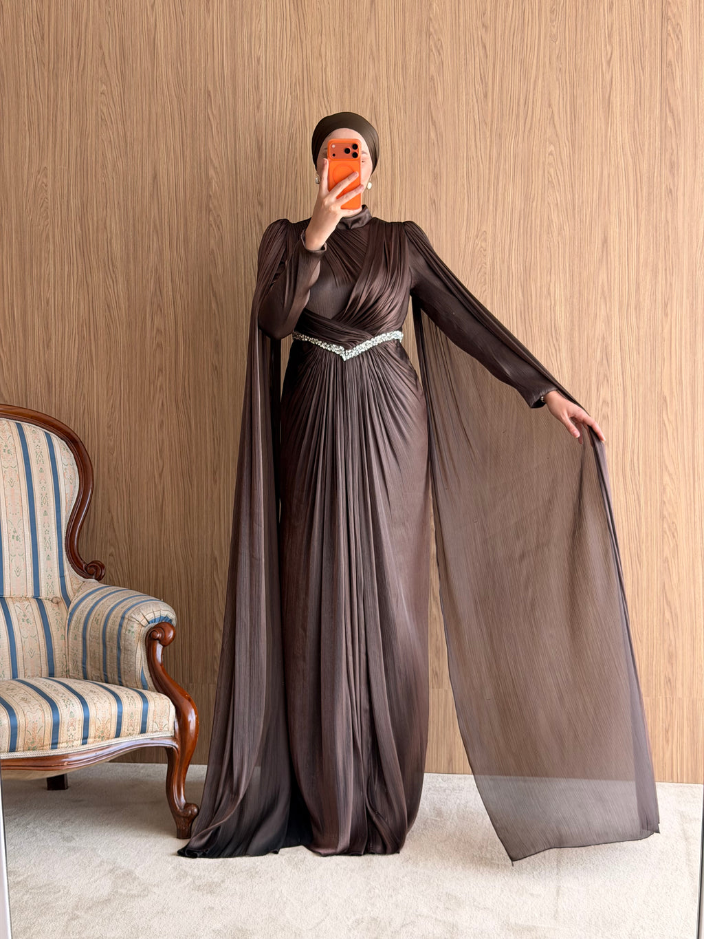 Lavinia Pelerinli Abiye-Kahve