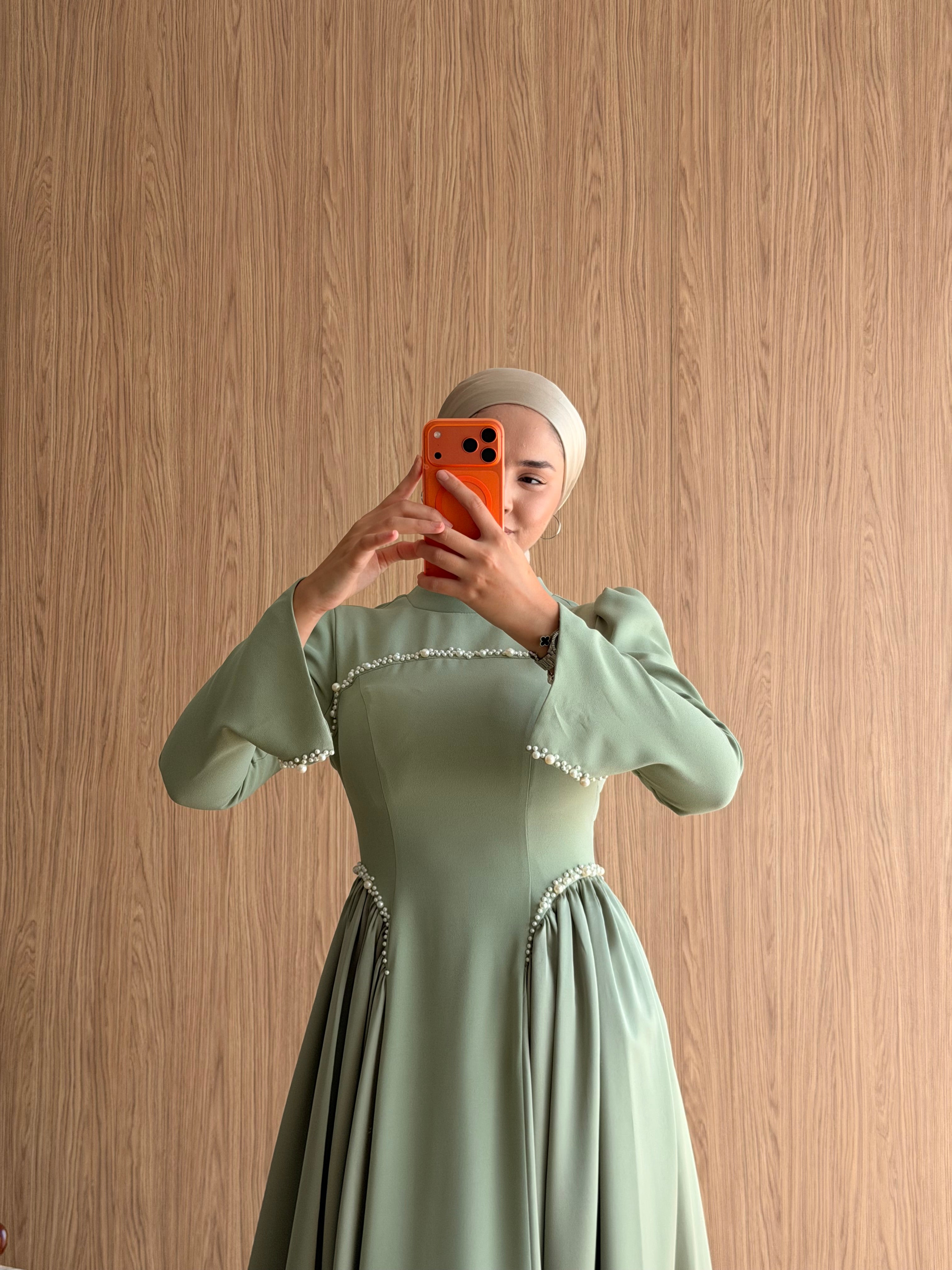 Elina İnci Abiye ⭐ -Mint Yeşili