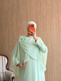 Lalezar Model Şifon Abiye-Su Yeşili
