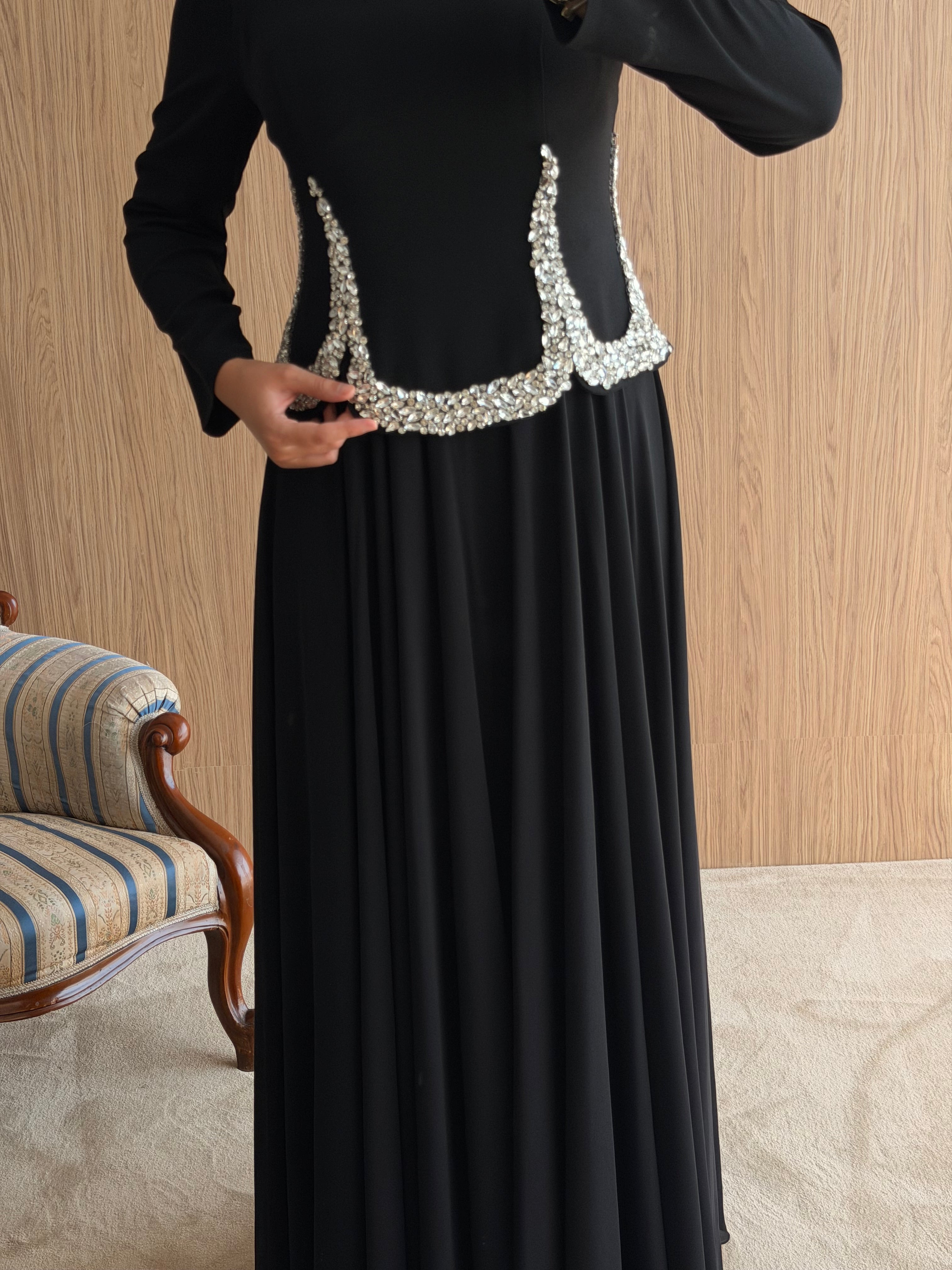 Royal Pearl Abiye -Siyah
