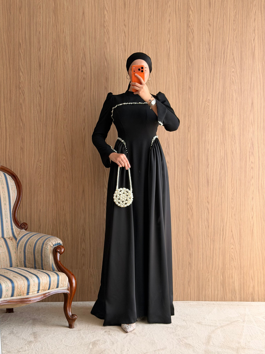 Elina İnci Abiye ⭐ -Siyah