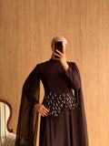 Arya Pelerinli Abiye-Kahve