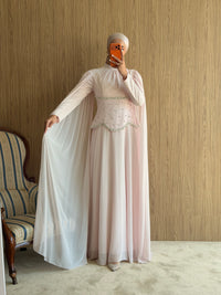 Lalina Taş İşlemeli Abiye-Pembe