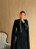Rana Liva Drapeli Abiye -Siyah