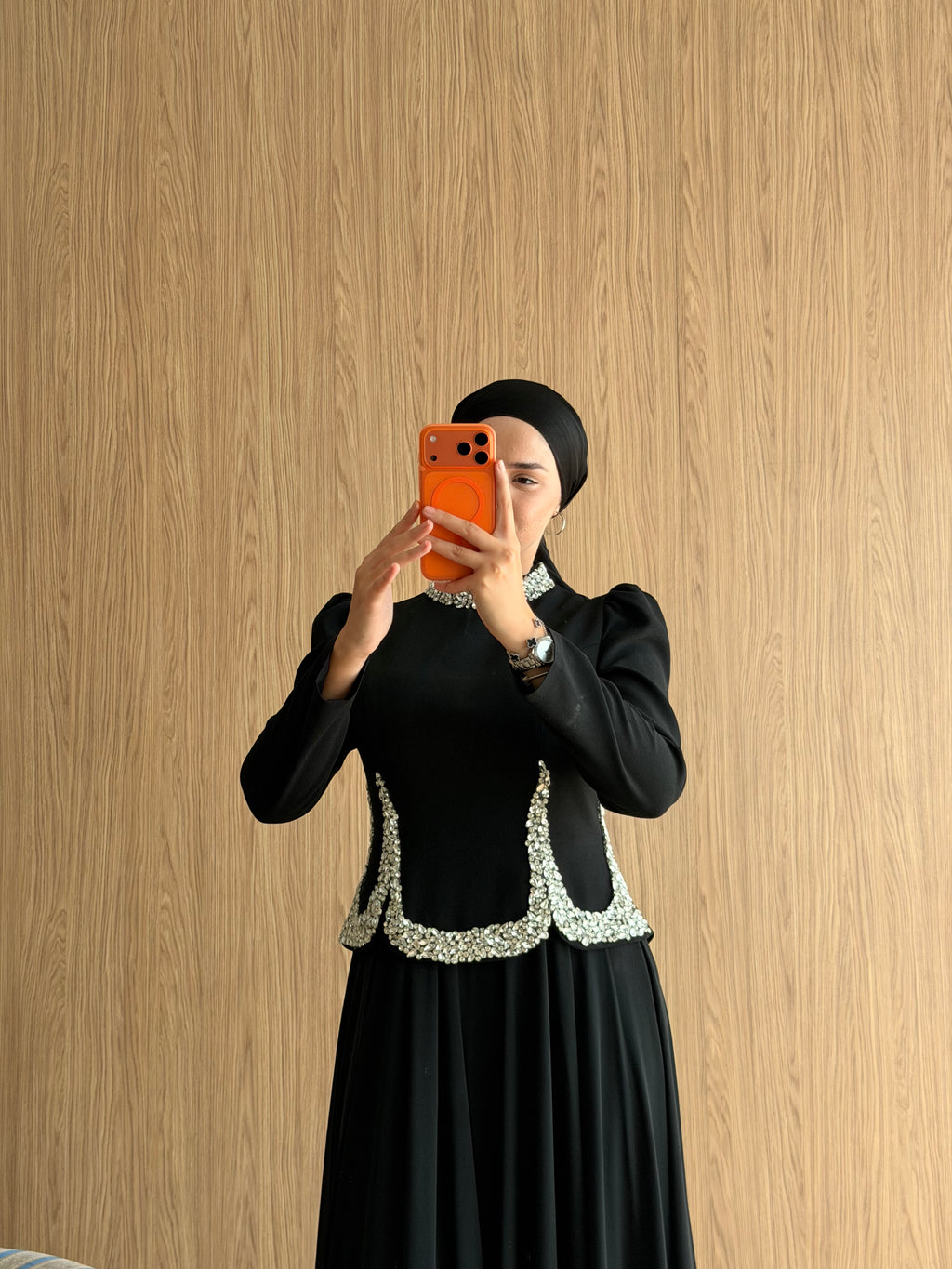 Royal Pearl Abiye -Siyah