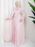 Lilya Çiçek Aksesuarlı Cancan Abiye
