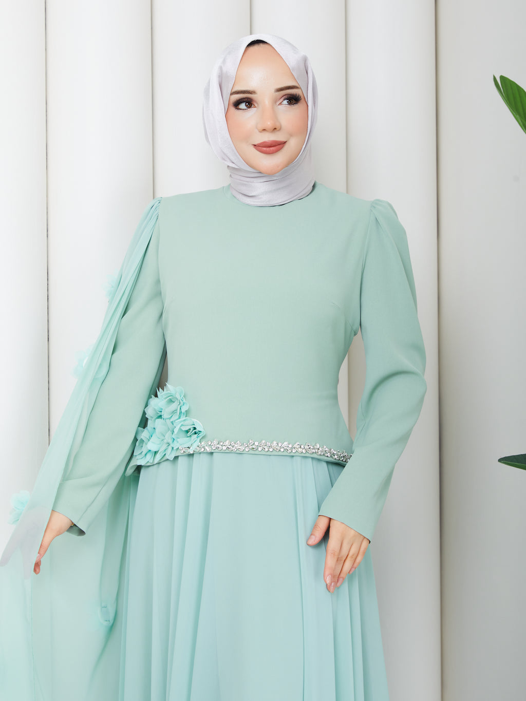 Nisa Kemerli Abiye-Yeşil